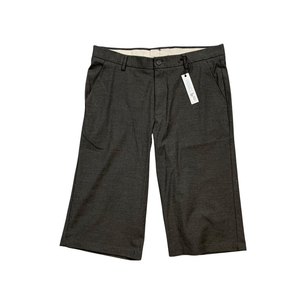 Stantt Short Mens 34 Charcoal Bermuda Super Stretch Flat Front Performance Golf